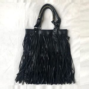 Chic boho fringe cross body bag